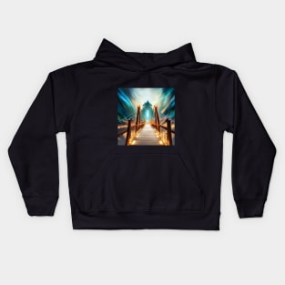 Fantasy Bridge To The Castle Kids Hoodie